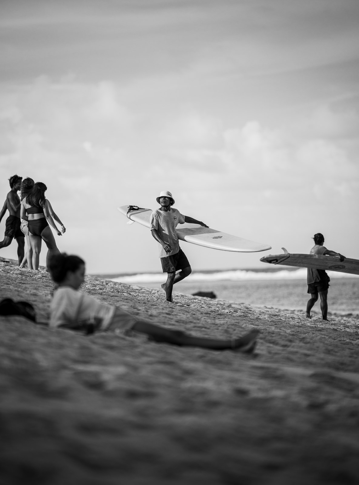 Photo surf sport noir et blanc